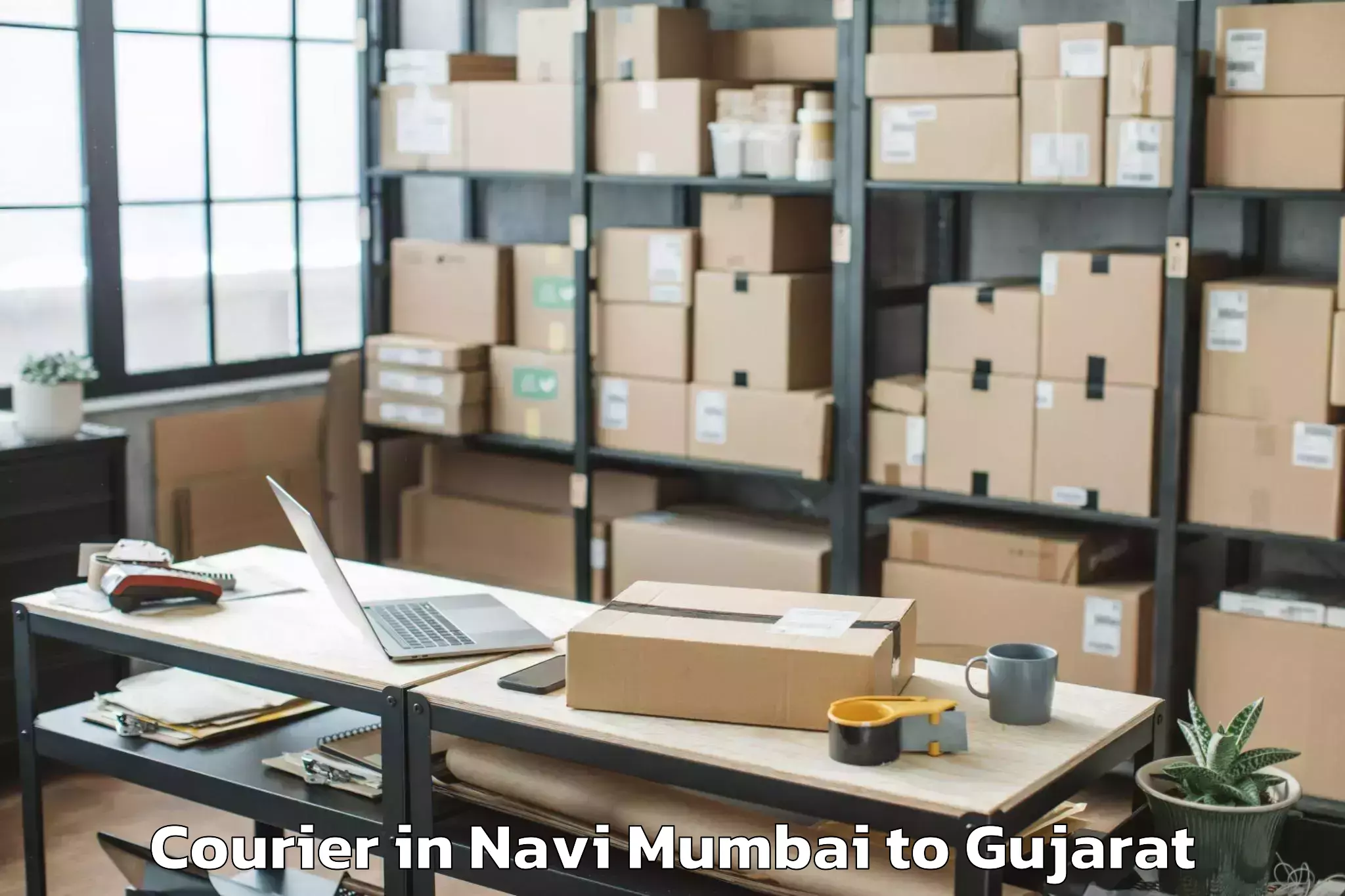 Quality Navi Mumbai to Visavadar Courier